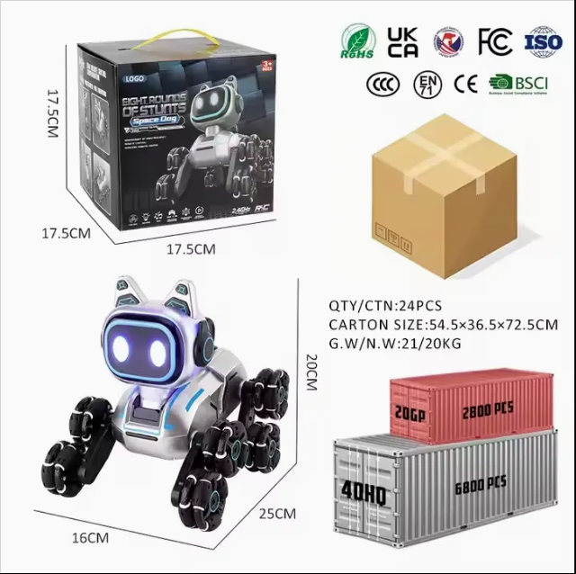 Chó Robot Thông Minh 8 Bánh – Đồ Chơi Công Nghệ Điều Khiển Cử Chỉ Đỉnh Cao Cho Bé