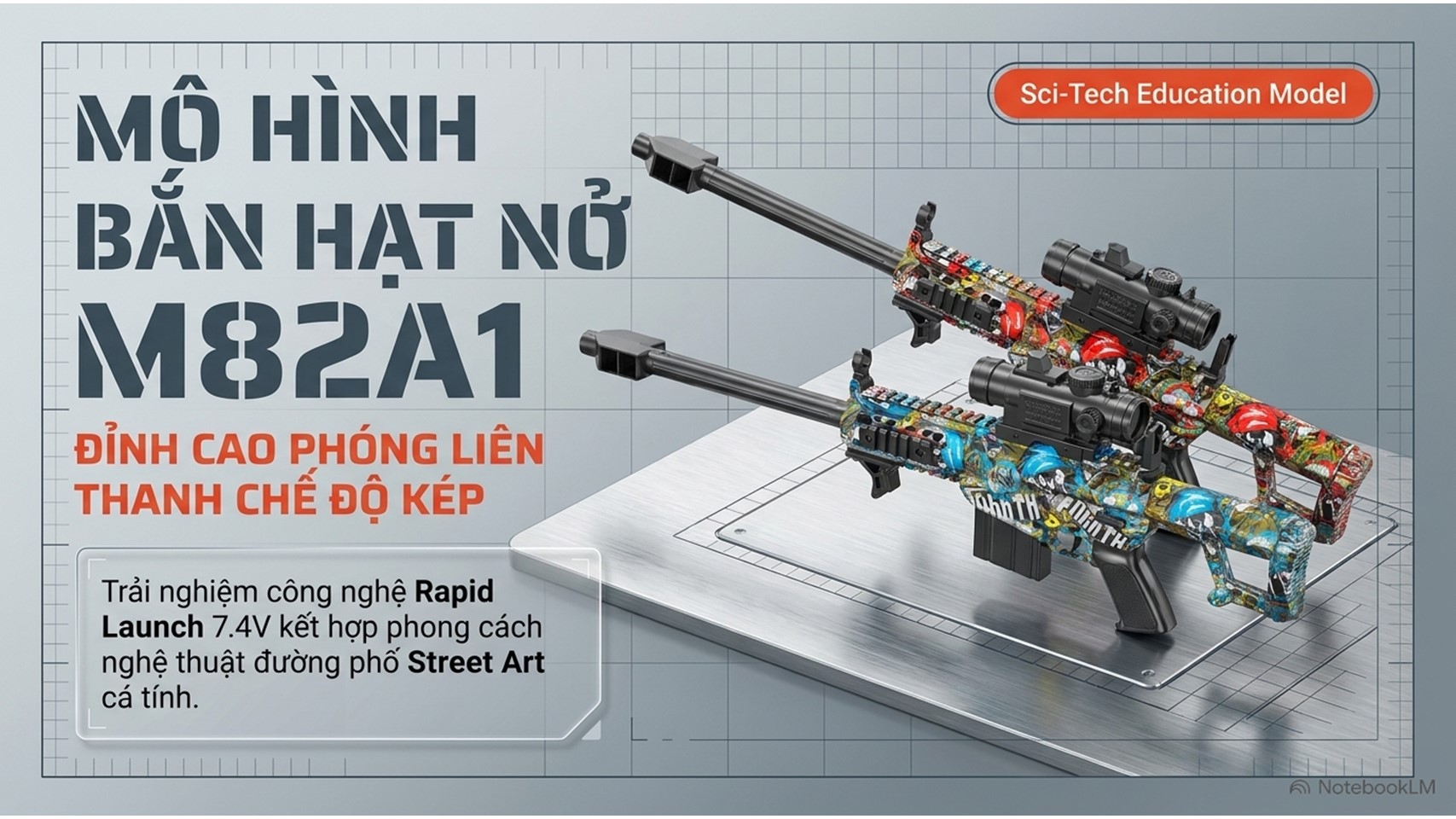 Đồ Chơi Trẻ Em Phóng Hạt Nở M82A1