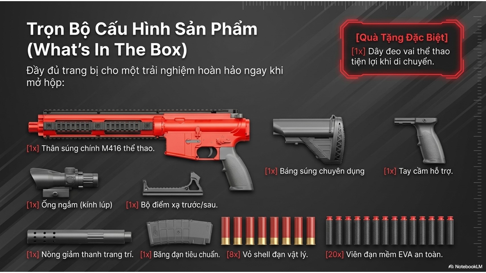 Đồ Chơi M416 Phóng Đạn Xốp Văng Vỏ Shell LC14