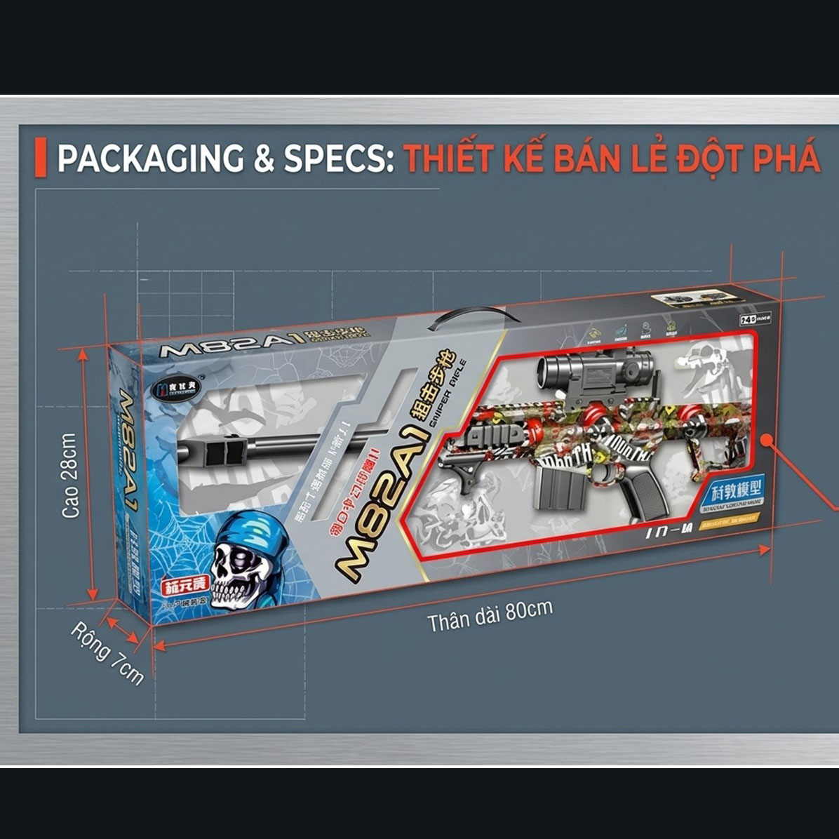 Đồ Chơi Trẻ Em Phóng Hạt Nở M82A1
