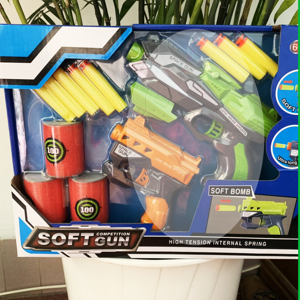 Đồ chơi súng bắn đạn xốp mút kính - SOFT Gun 826-22