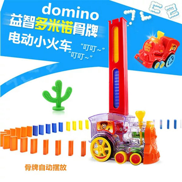 Đồ chơi tầu xếp Domino tự động - N02006A