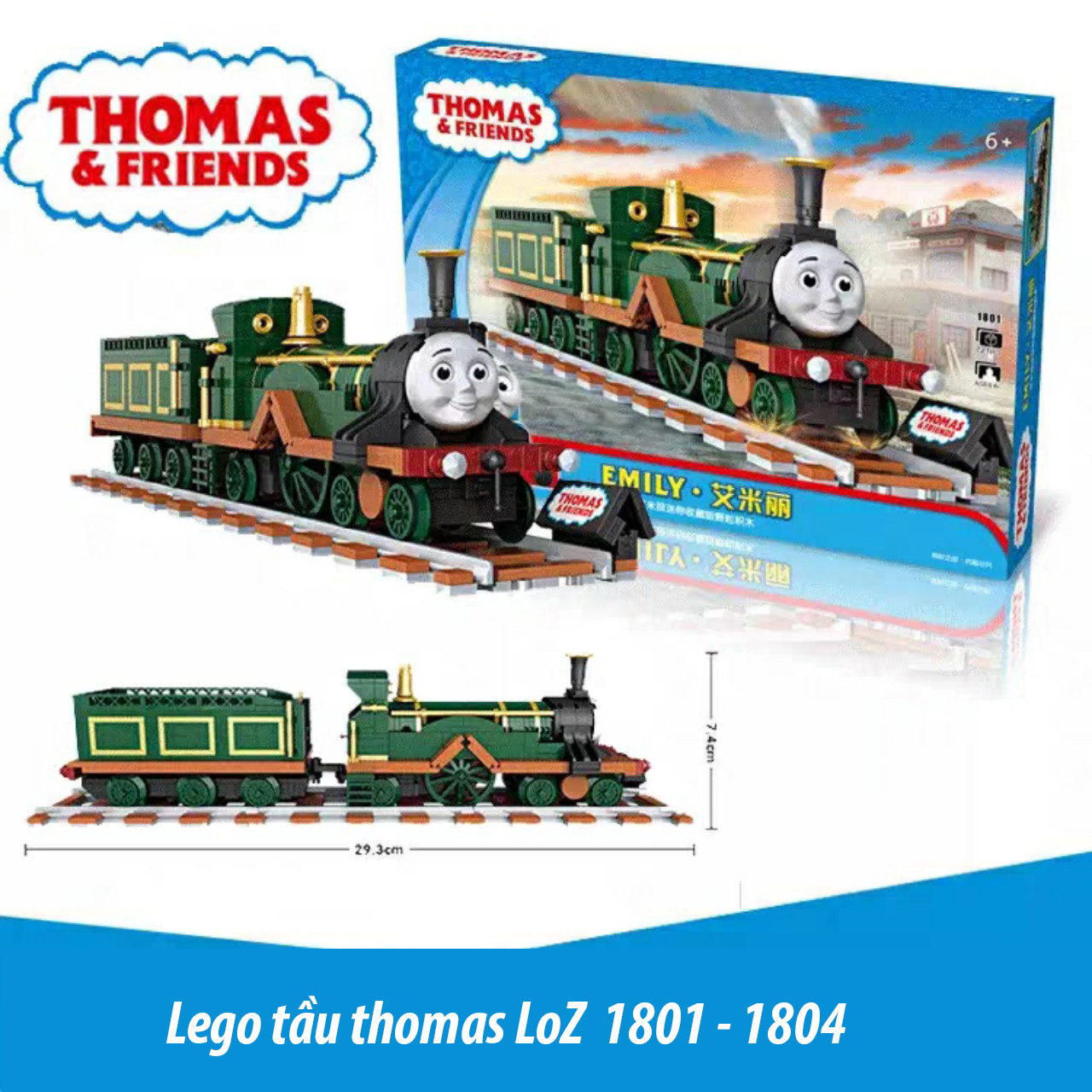 Bộ đồ chơi lắp ráp lego tàu hỏa Thomas - LoZ 1802