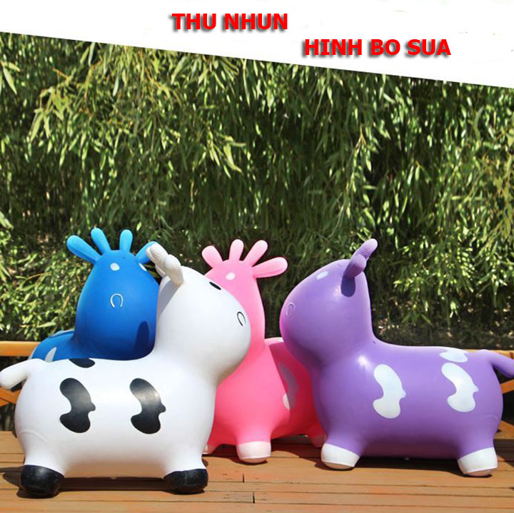 Thú nhún hình bò sữa bơm hơi