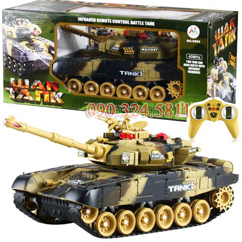 Xe tăng điều khiển pin xạc dài 37cm - 9993