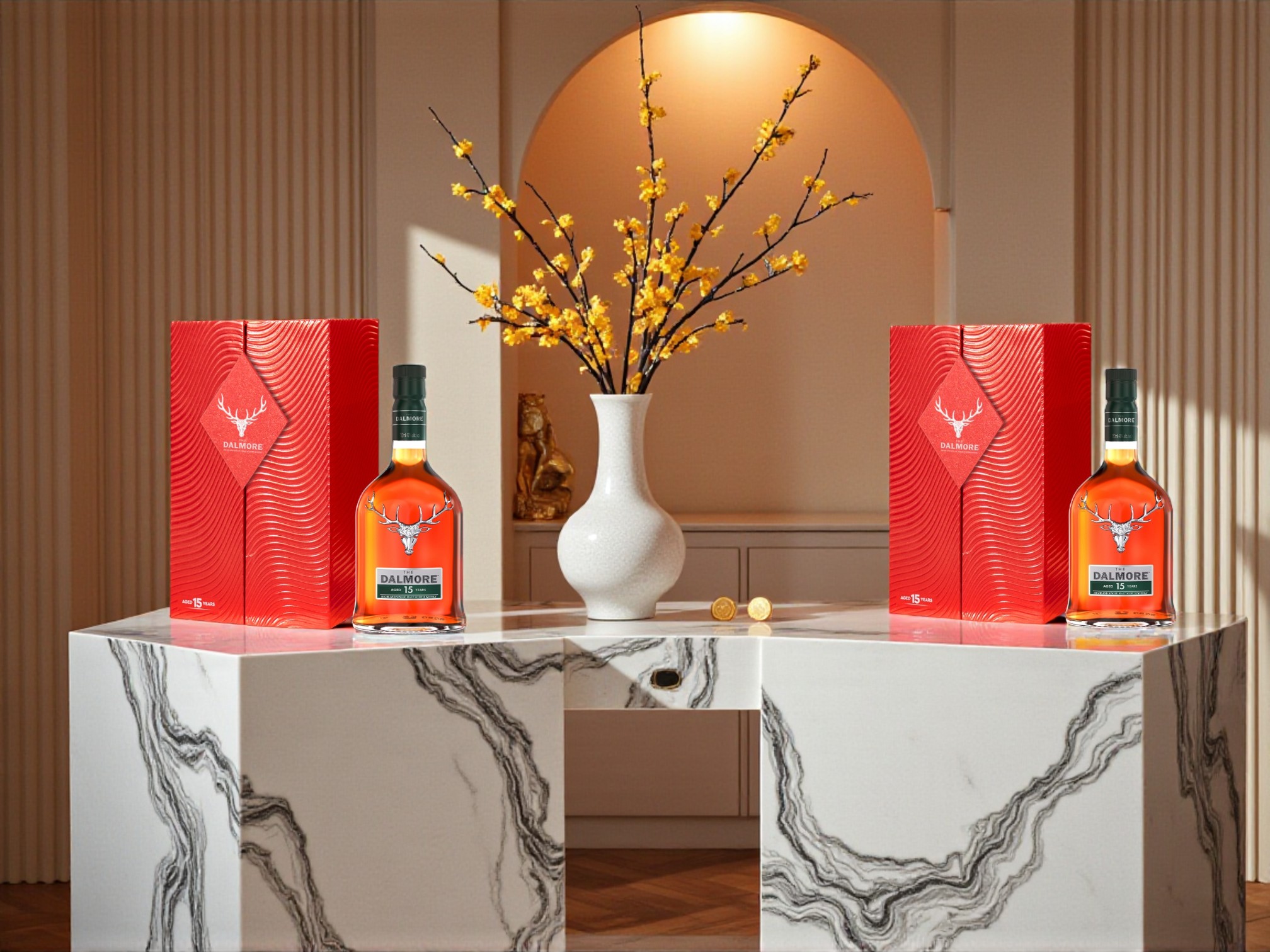 Rượu Dalmore 15 năm hộp quà Tết 2026 sang trọng và đẳng cấp cho dịp biếu tặng cao cấp