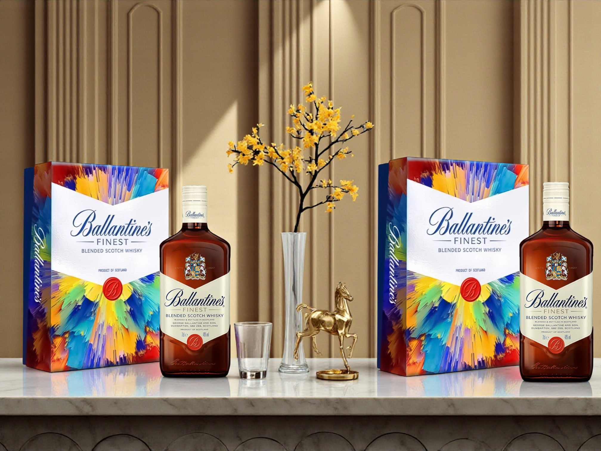 Ballantine’s Finest Hộp Quà 2026 phù hợp biếu tặng sang trọng dịp Tết