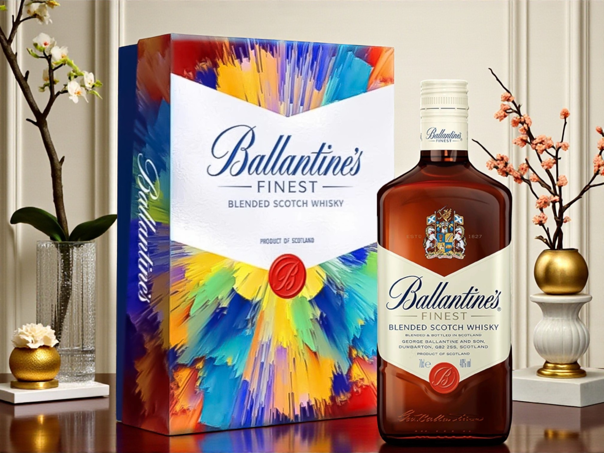 Mua rượu Ballantine’s Finest hộp quà Tết 2026 ở đâu uy tín