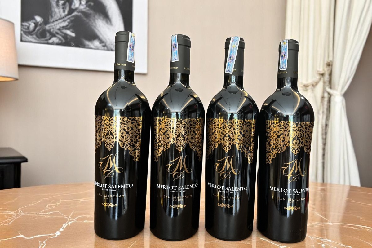 4 chai rượu vang M Merlot Salento Limited Editon