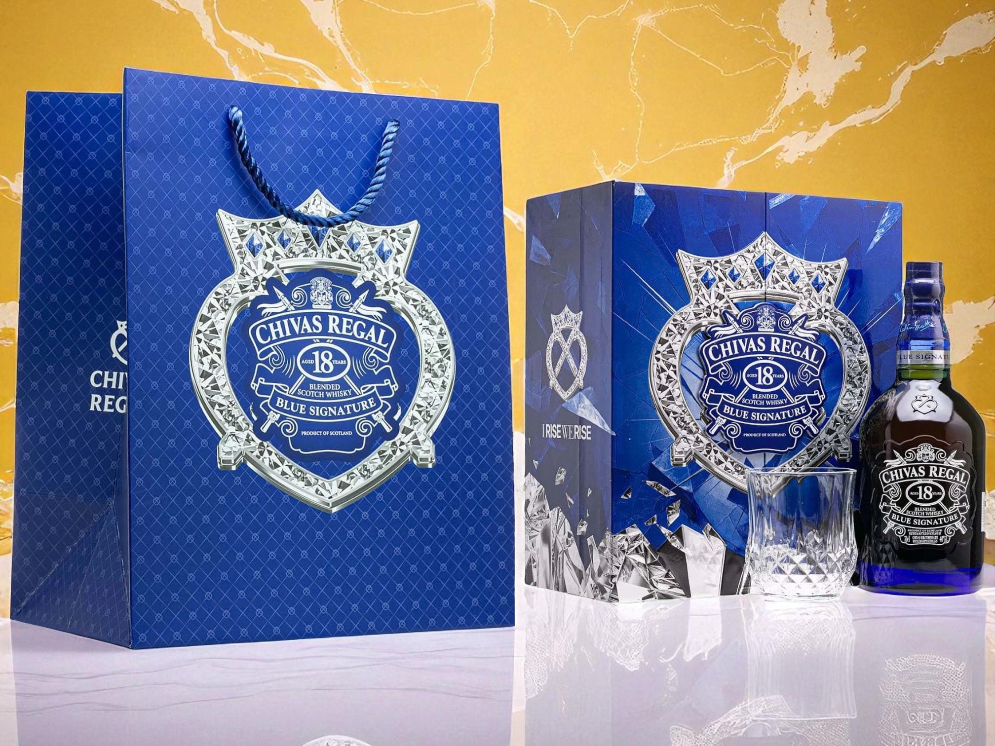  Rượu Chivas 18 Blue Signature hộp quà Tết 2025