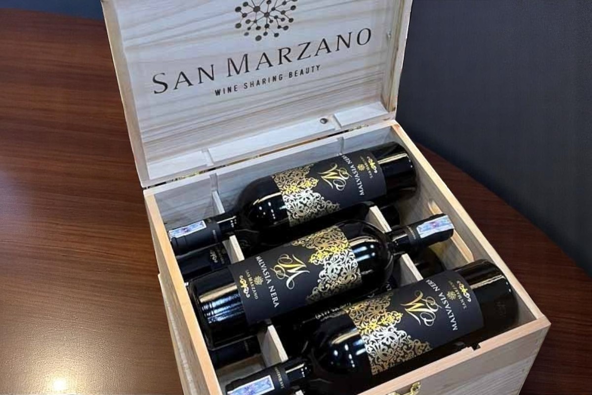 Rượu vang M Malvasia Nera hộp gỗ 6 chai giá tốt