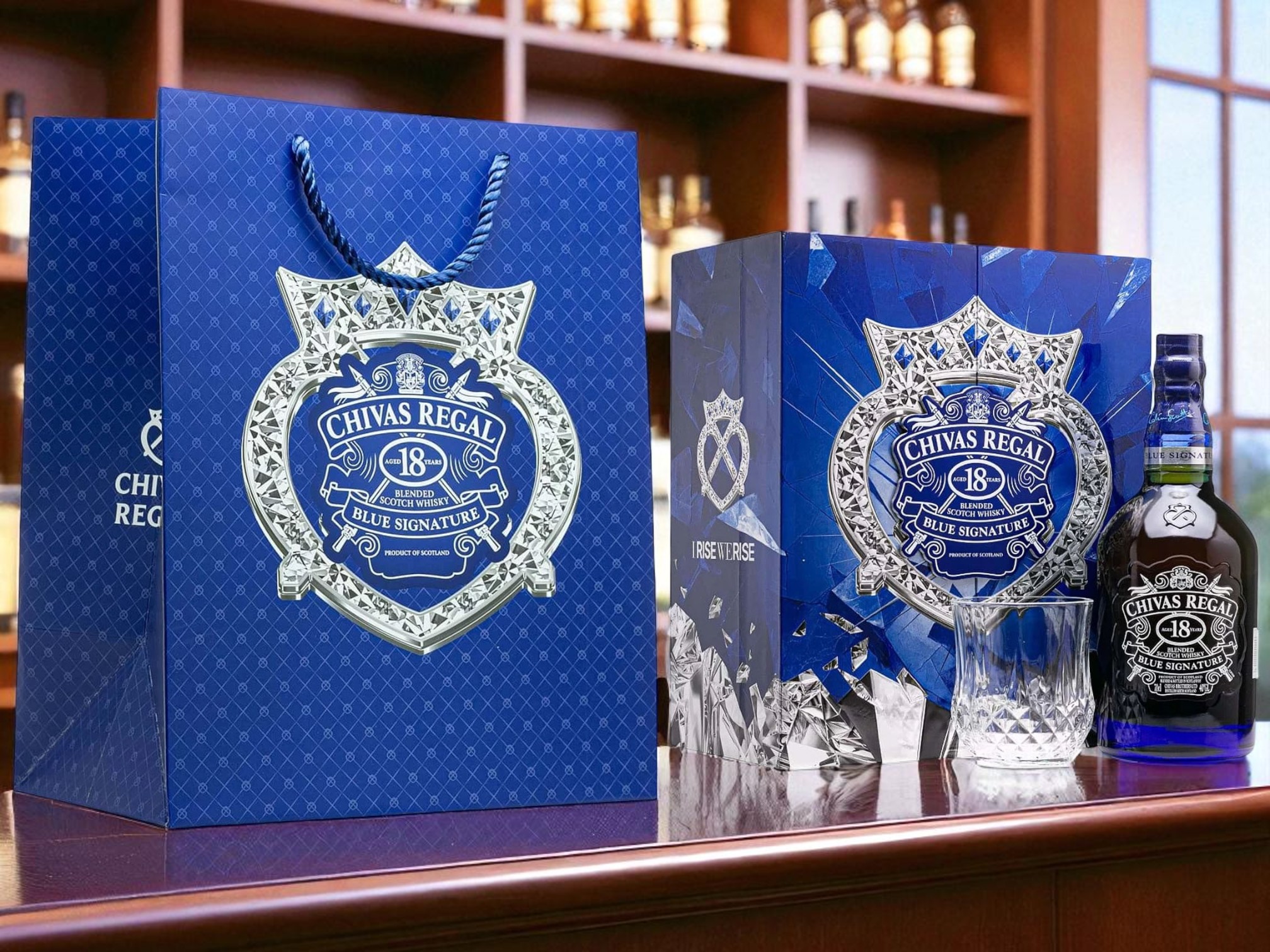 Rượu Chivas 18 Blue Signature hộp quà Tết 2025 