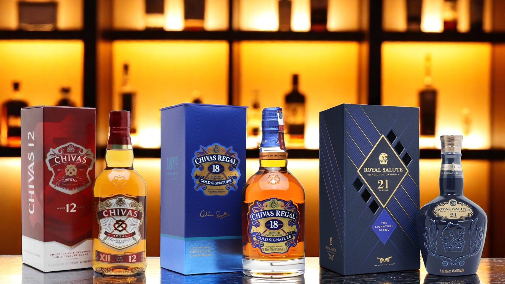 So sánh rượu Chivas 12, 18, 21