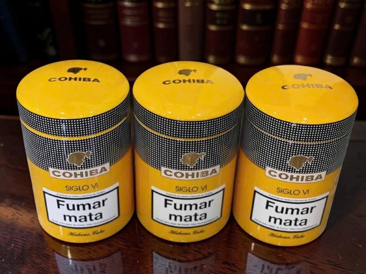 3 hũ sứ xì gà Cohiba Siglo 6 25 điếu chính hãng