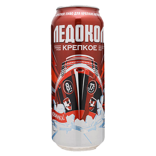 Bia Tàu Phá Băng Ledokol 8% Nga – thùng 12 lon 450 ml-giá rẻ