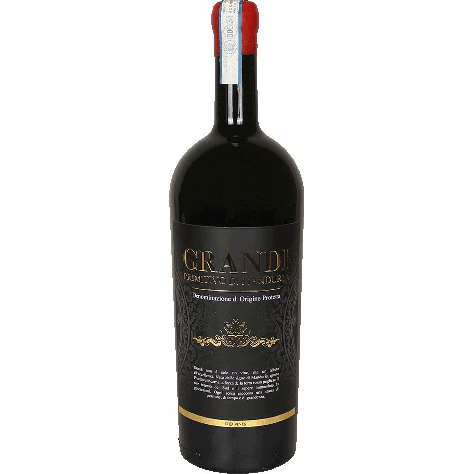 Rượu vang Ý Grandi Primitivo di Manduria DOP Magnum chính hãng