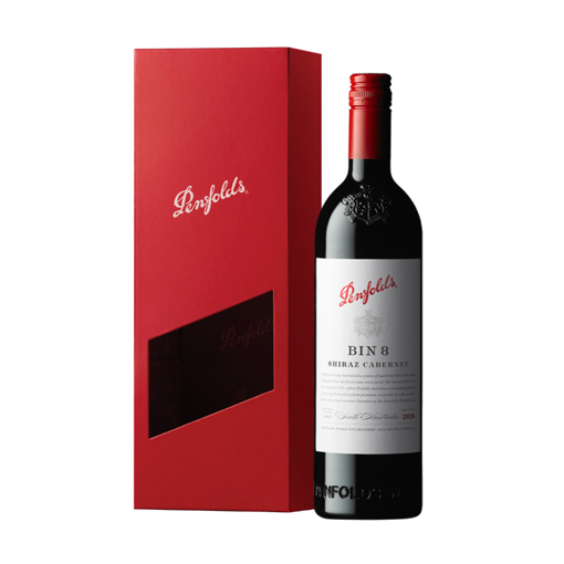 Rượu vang Penfolds Bin 8 Shiraz Cabernet hộp quà 2025