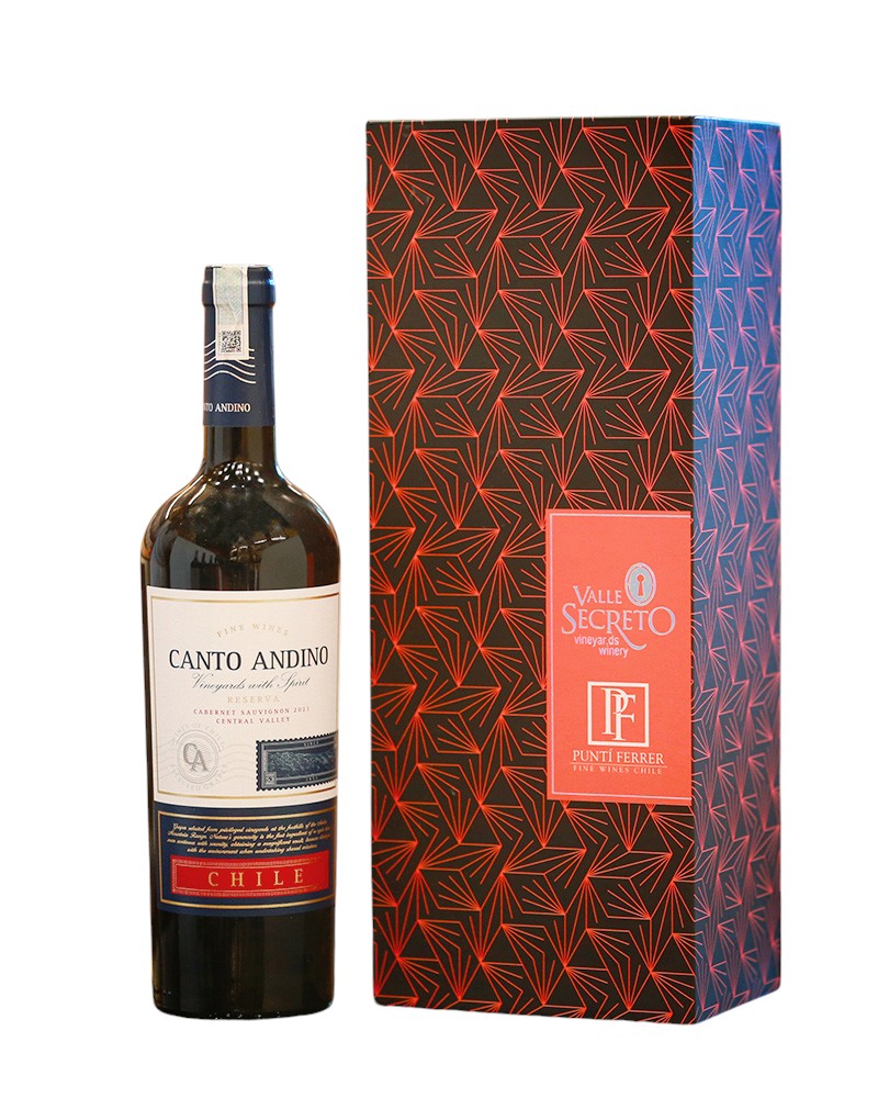 Bộ quà tặng vang đỏ Chile Canto Andino Chính Hãng