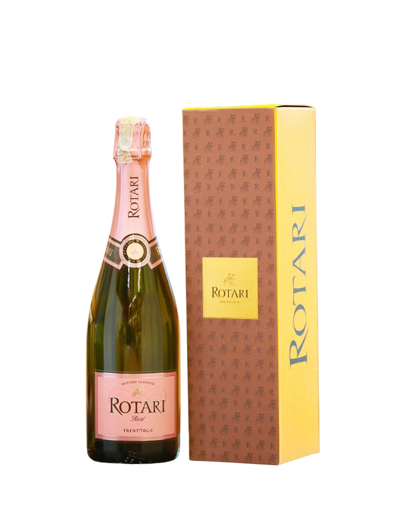 Bộ quà tặng vang Sparkling Ý Rotari Rose Chính Hãng