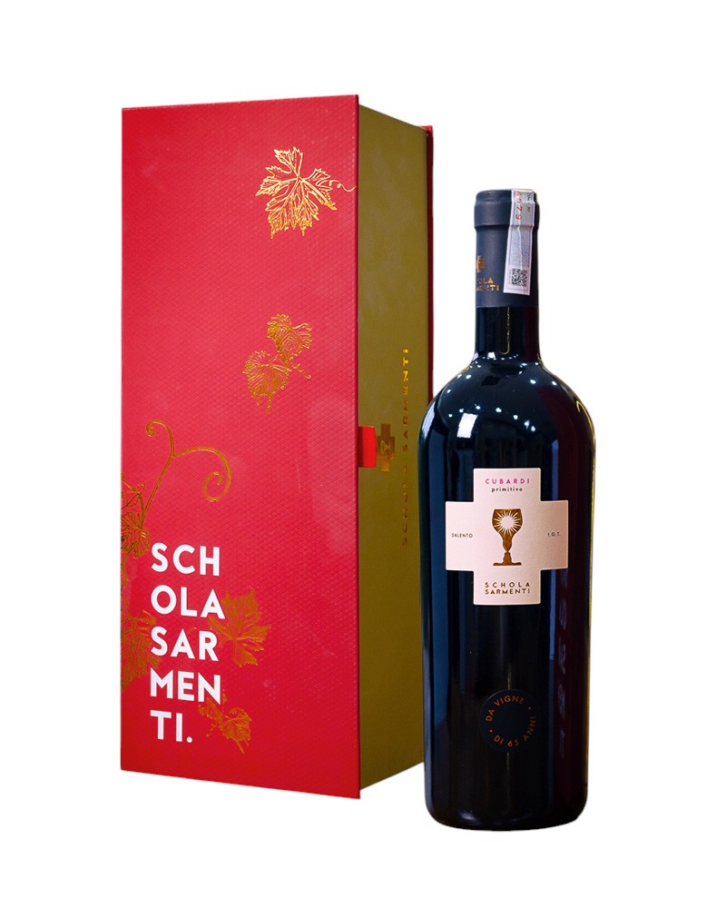 Bộ quà tặng vang đỏ Ý Schola Sarmenti Cubardi