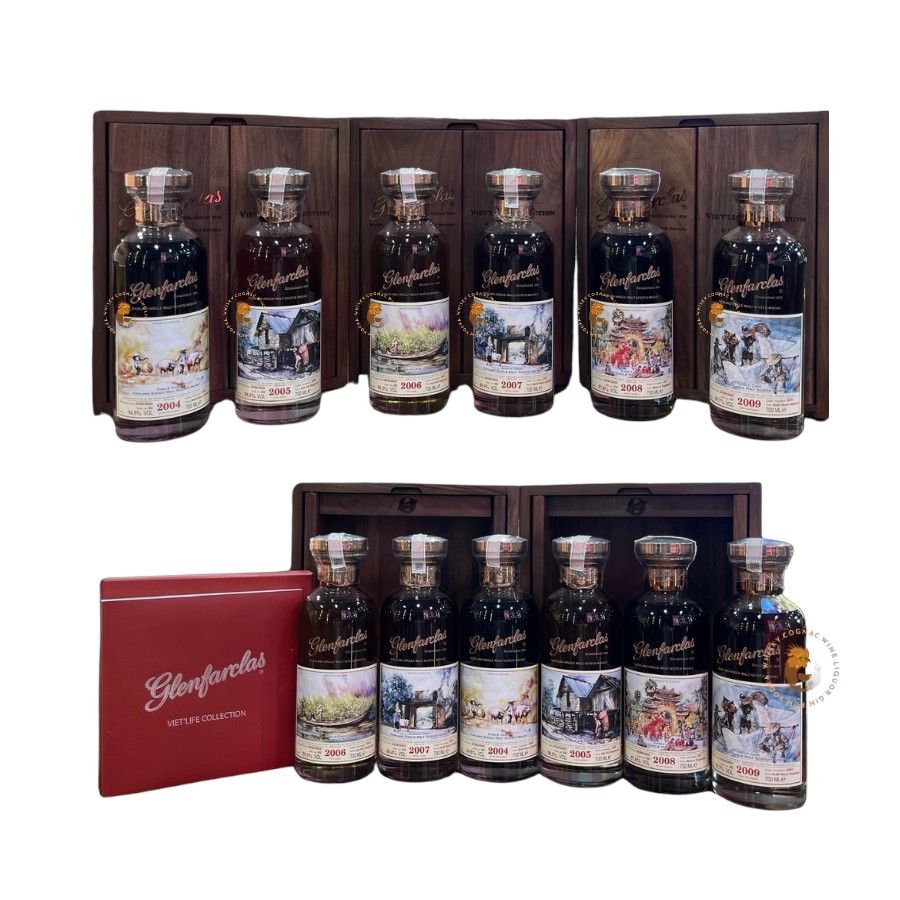 Rượu Glenfarclas Viet Life Collection Decanter Full Set
