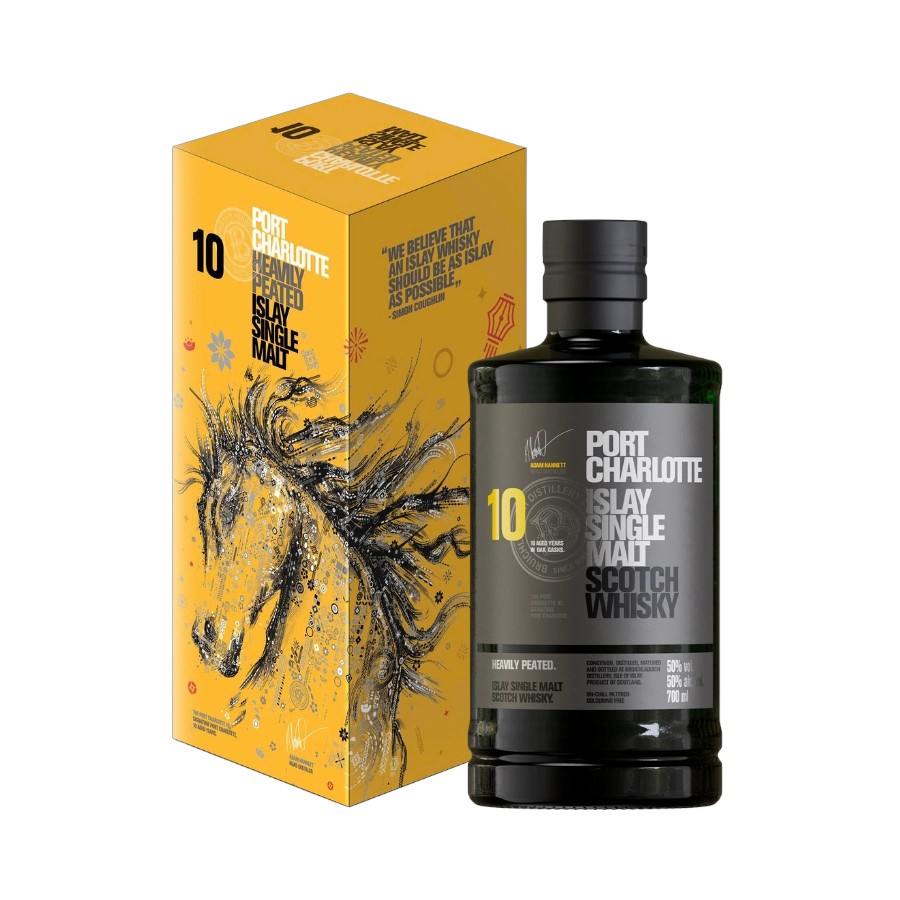 Rượu  Bruichladdich Port Charlotte 10 Year Old Hộp Quà Tết 2026