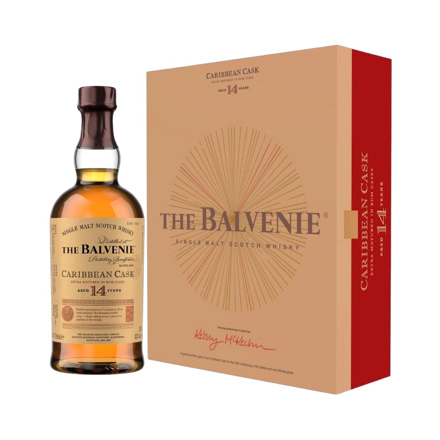 Rượu The Balvenie 14 Năm Caribbean Cask Hộp Quà Tết 2026