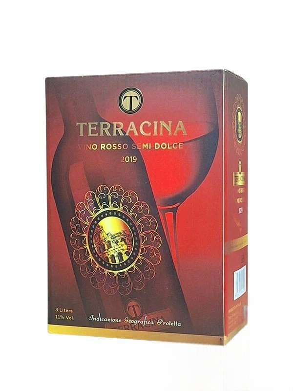 Rượu vang bịch Terracina Vino Rosso Semi Dolce Chính Hãng