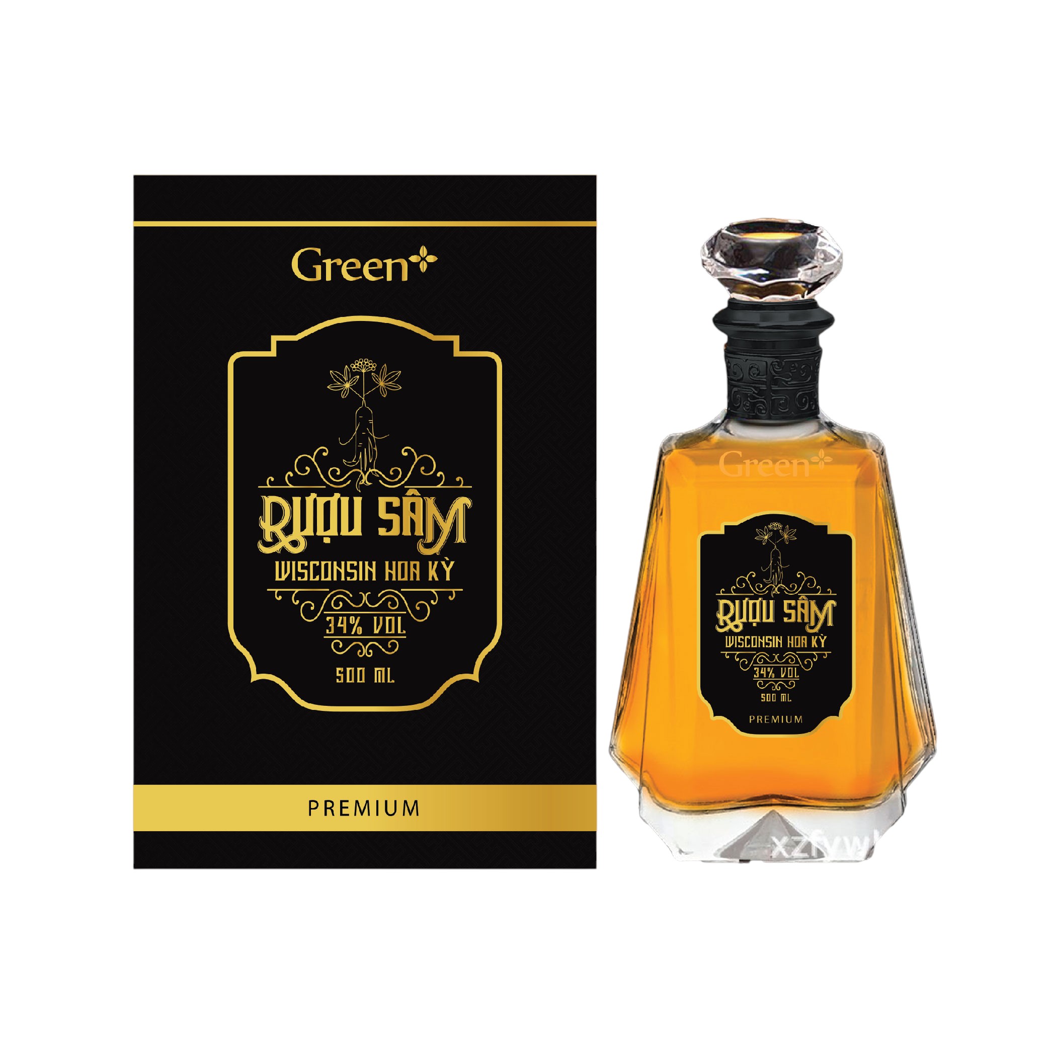 Rượu Sâm Wisconsin Hoa Kỳ (34% vol – 500 ml)