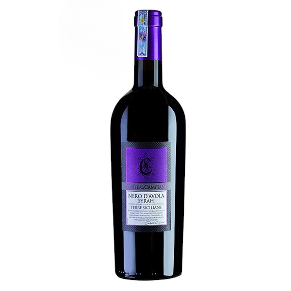 Rượu vang Conte Di Campiano Nero D’Avola Syrah Terre Siciliane chính hãng
