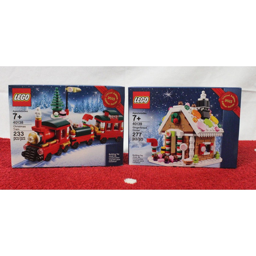 Set Tàu hỏa và nhà Bánh Gừng 40139 LEGO Gingerbread House và 40138 LEGO Christmas Train