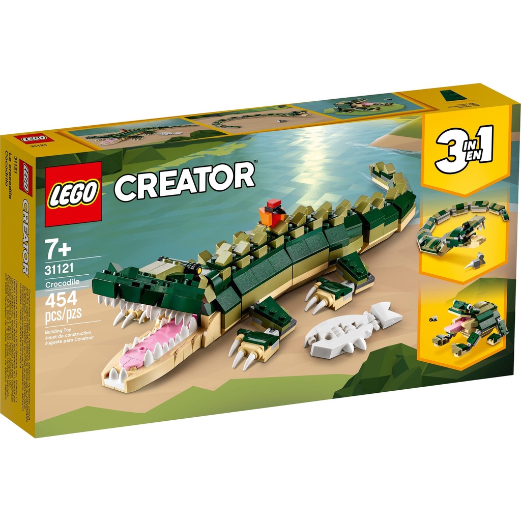 31121 LEGO Creator 3in1 Crocodile - Đồ chơi xếp hình cá sấu, ếch, rắn 3trong1