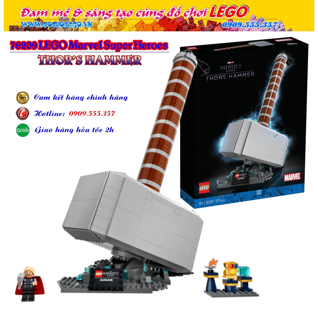 76209 LEGO Marvel Super Heroes Thor's Hammer - búa của Thor