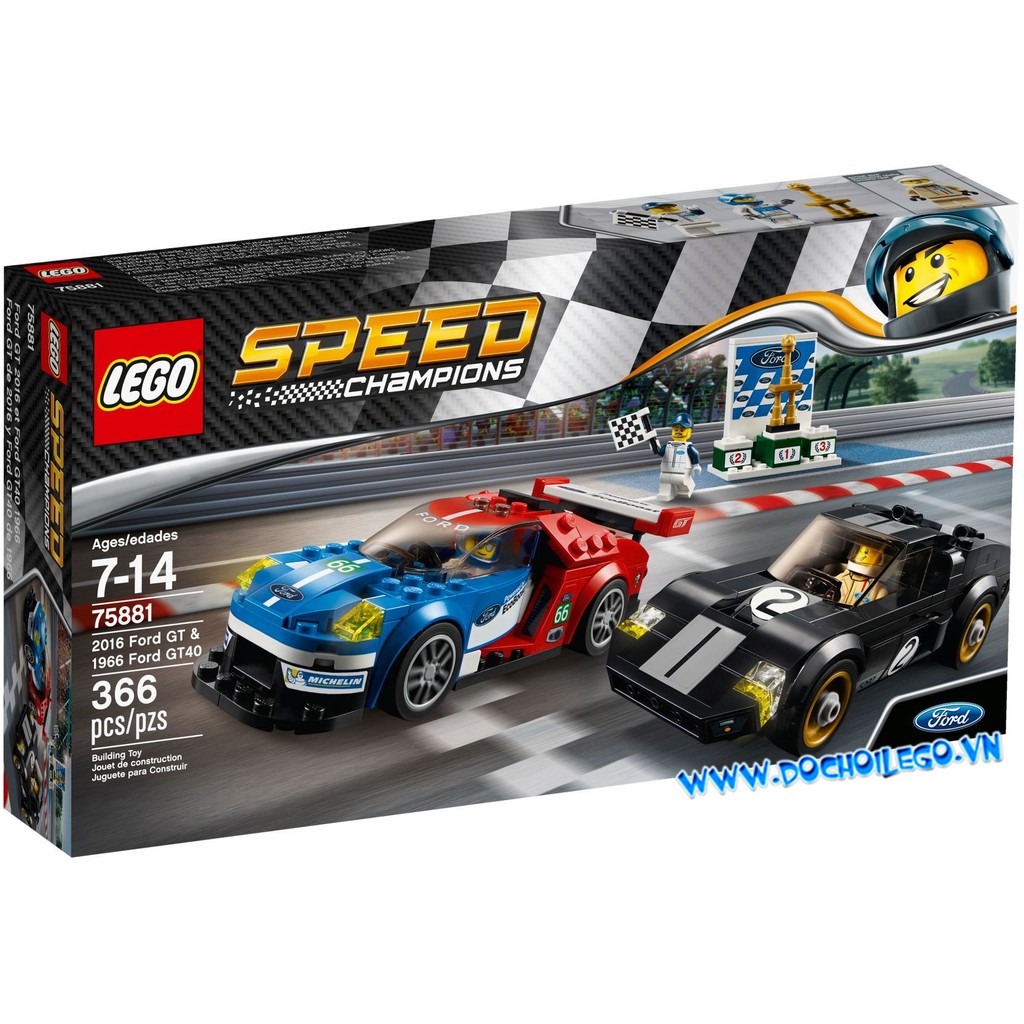 75881 LEGO Speed Champions 2016 Ford GT & 1966 Ford GT40 - Đồ chơi LEGO