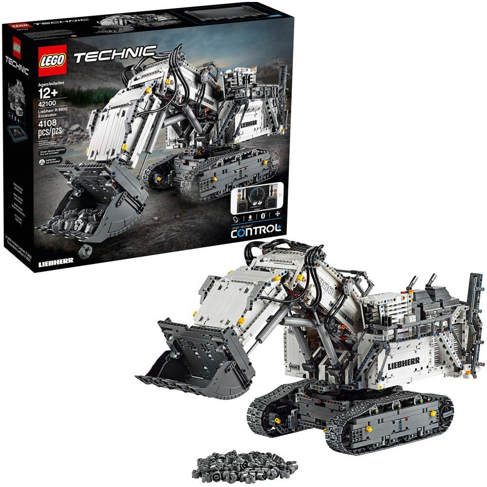 42100 LEGO Technic Liebherr R 9800 - Xe máy xúc xám