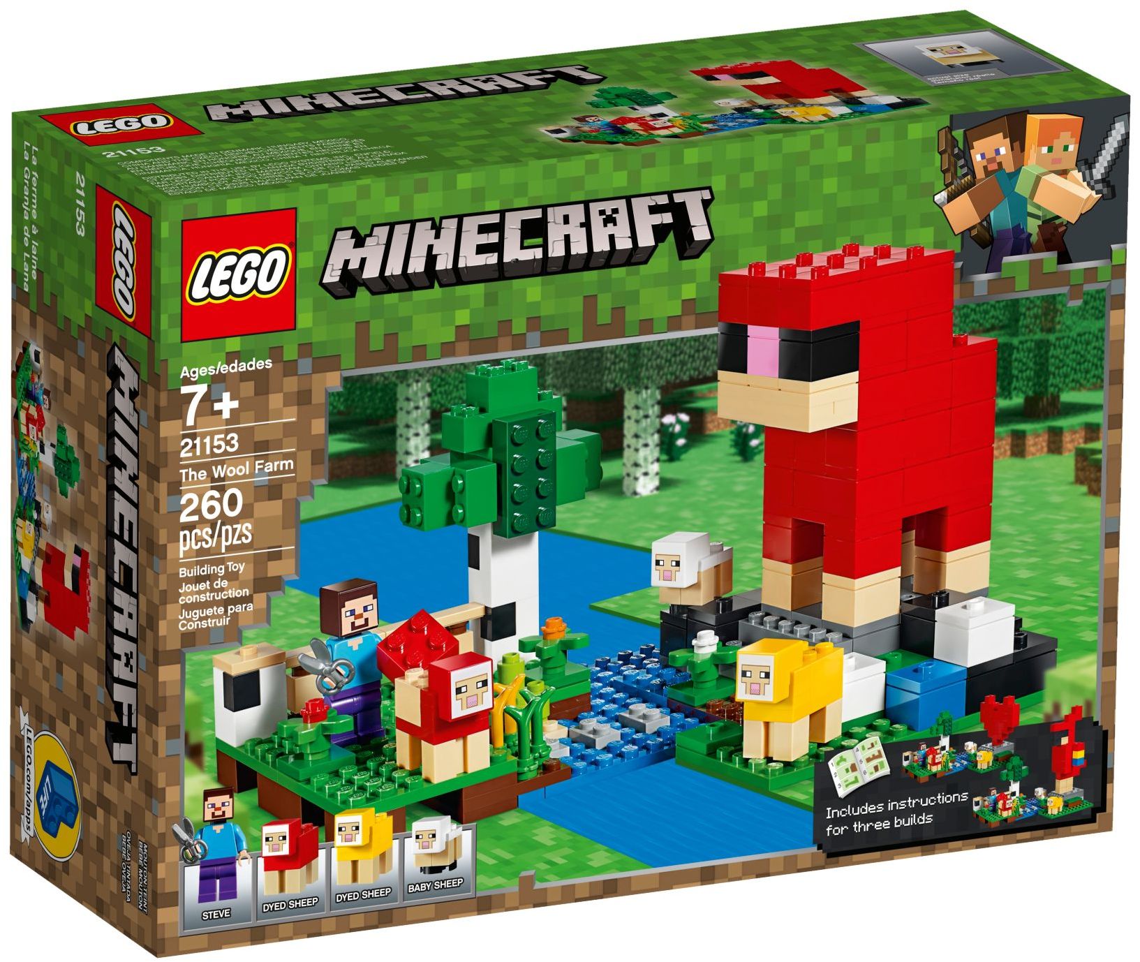 ❤️ 21153 LEGO Minecraft The Wool Farm - Bộ đồ chơi Trang trại sản xuất len