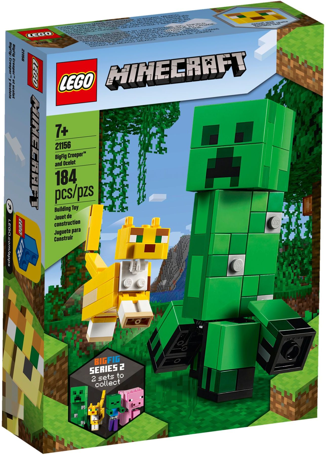 21156  LEGO Minecraft BigFig Creeper and Ocelot - Cuộc đối đầu của Creeper và mèo gấm