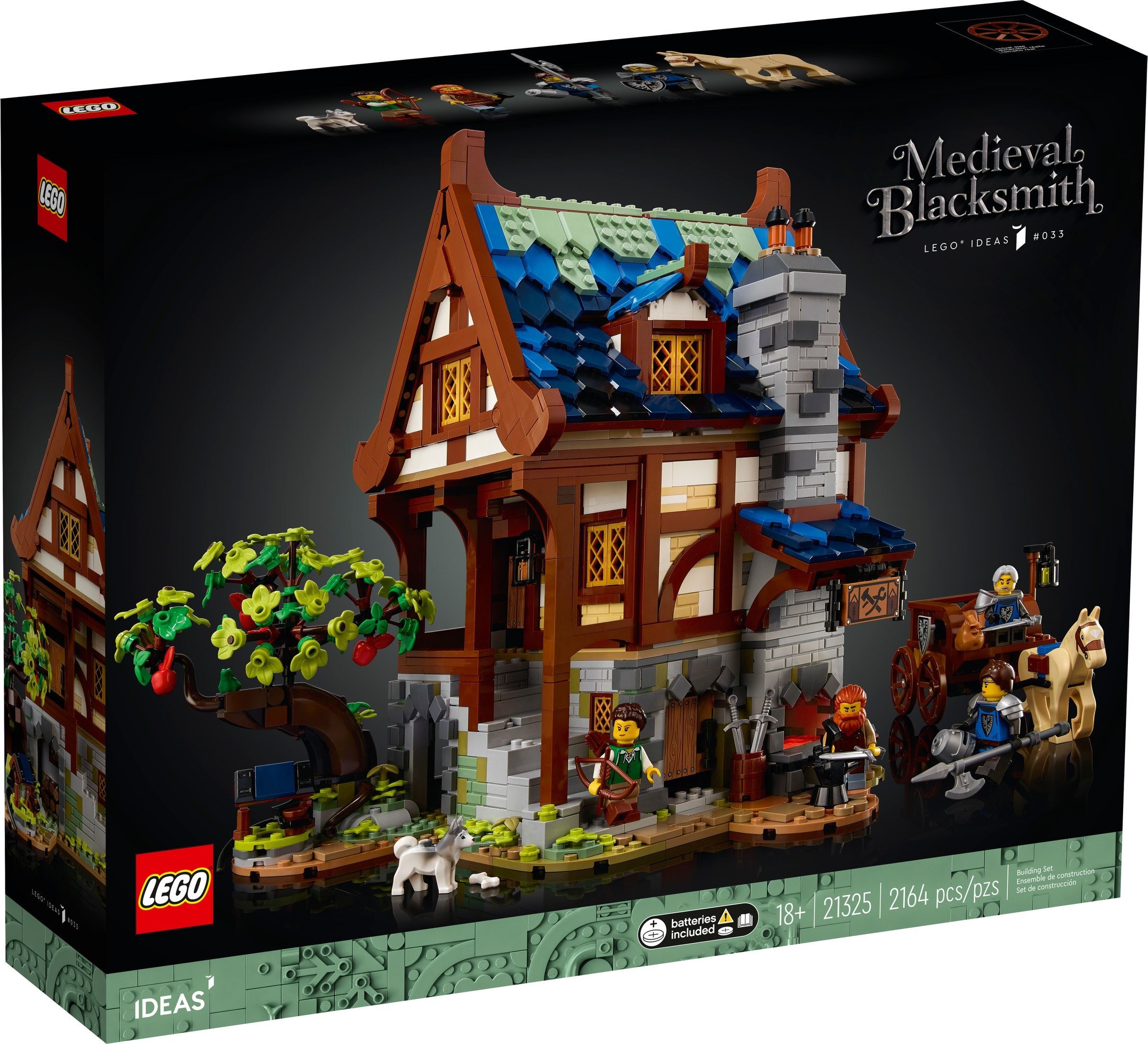 21325 LEGO Ideas Medieval Blacksmith - Đồ chơi LEGO Nhà rèn thời trung cổ.