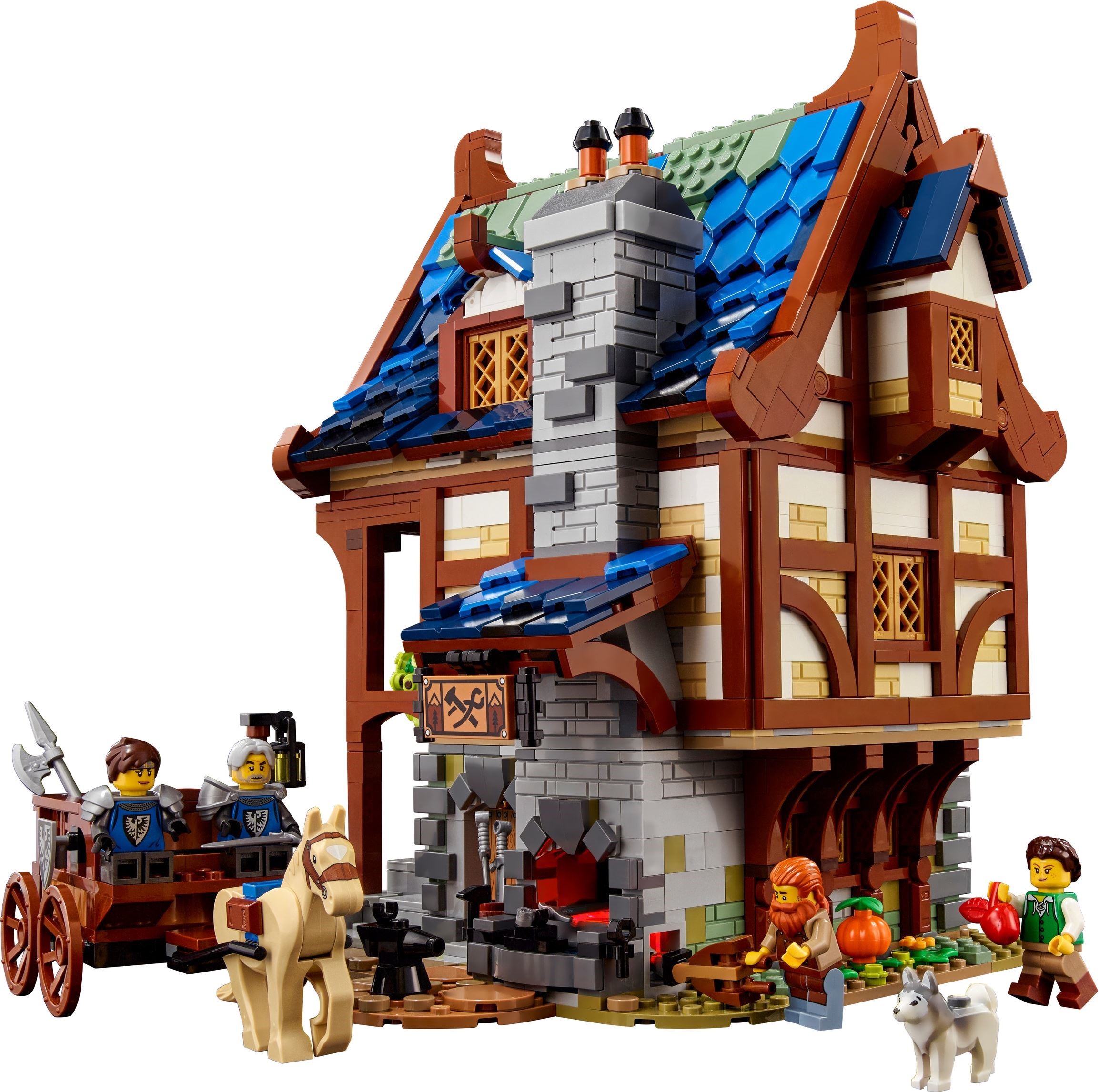 21325 LEGO Ideas Medieval Blacksmith - Đồ chơi LEGO Nhà rèn thời trung cổ.