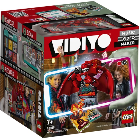 [Có sẵn] 43109 LEGO Vidiyo Beatbox Metal Dragon BeatBox - Hộp đồ chơi xếp hình Rồng đỏ