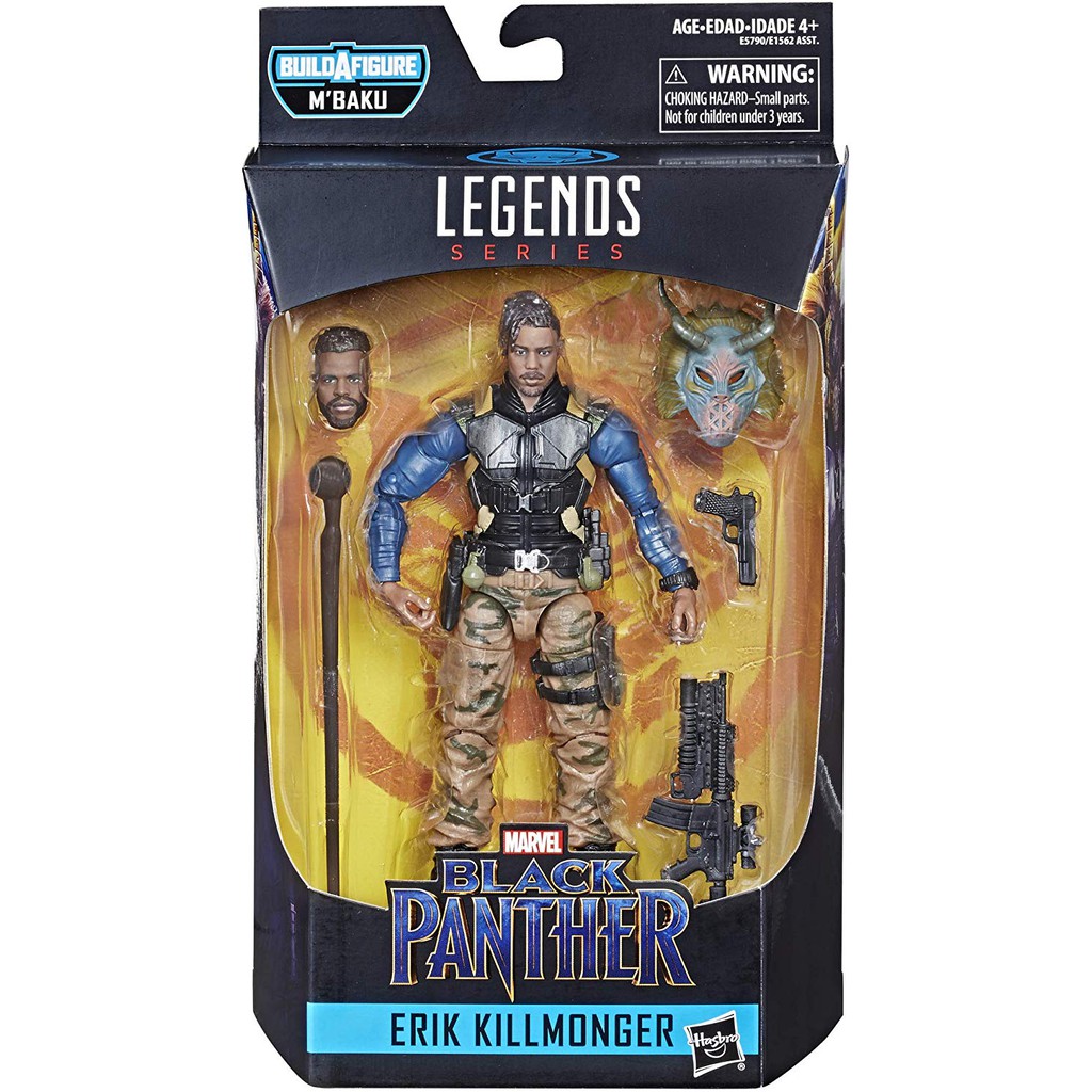 Mô hình siêu phản diện Erik Killmonger - Marvel Legends Series Black Panther 6-inch Erik Killmonger Figure