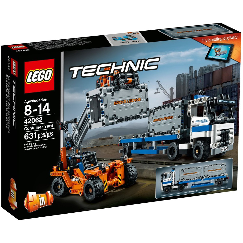 42062 LEGO Technic Container Yard - Xe Container & Xe nâng hàng