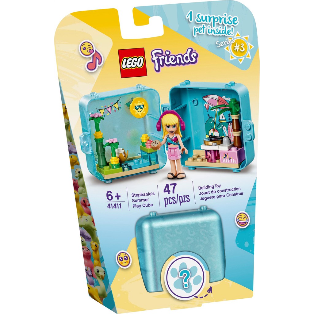 41411 LEGO Stephanie's Summer Play Cube - Hộp bí mật Kỳ nghỉ hè vui vẻ của Stephanie