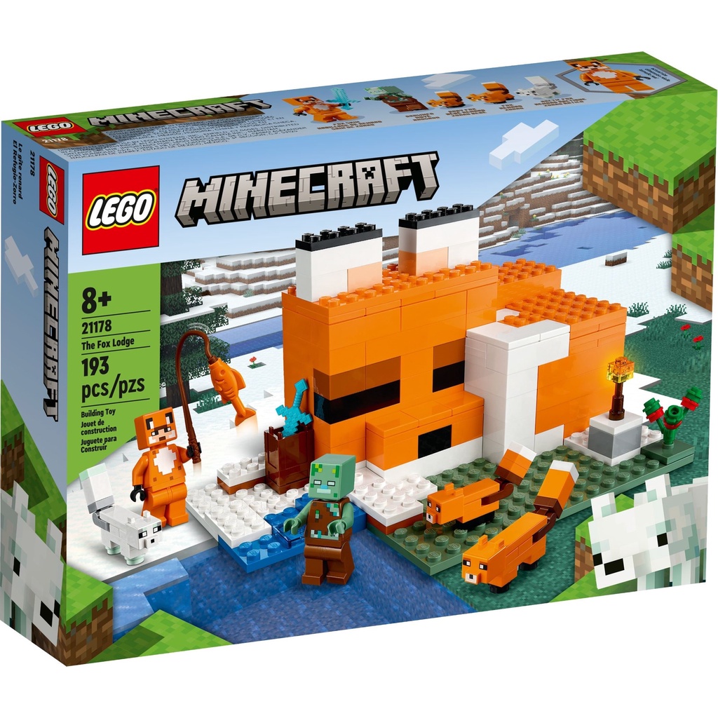 [Có sẵn] 21178 LEGO Minecraft  The Fox Lodge - Đồ chơi xếp hình Ngôi nhà cáo khổng lồ