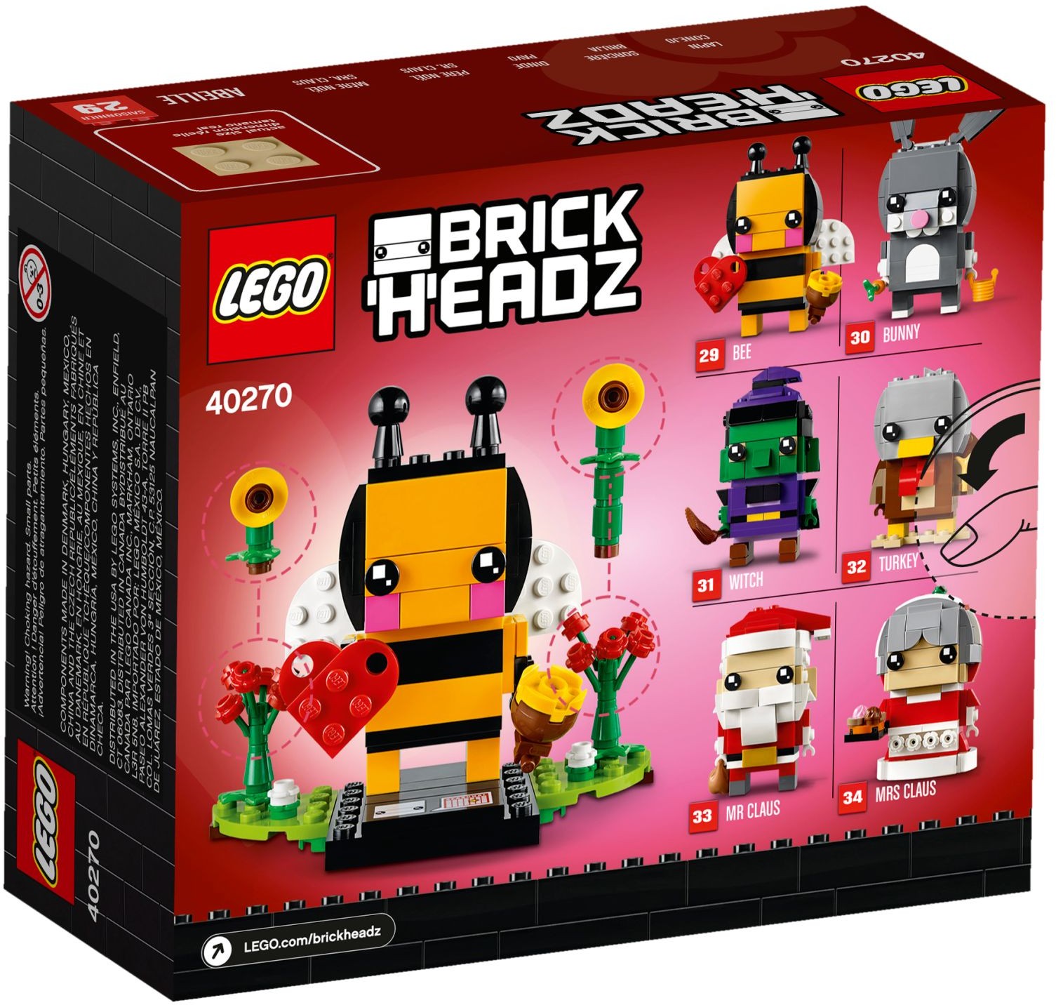 40270 Mô hình LEGO® BrickHeadz™ Valentine's Bee