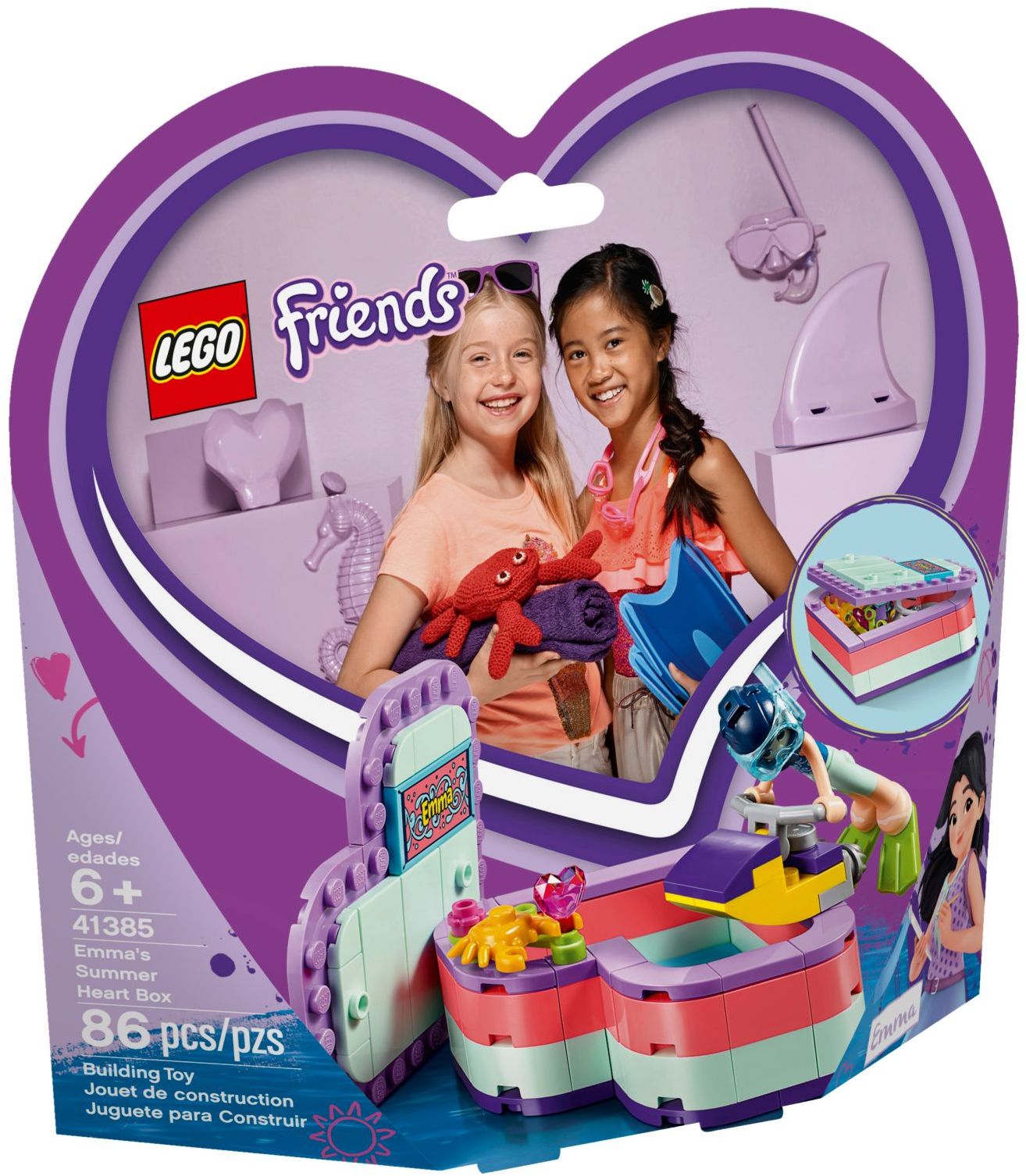 41385 LEGO Friends Emma's Summer Heart Box - Hộp trái tim mùa hè của Emma