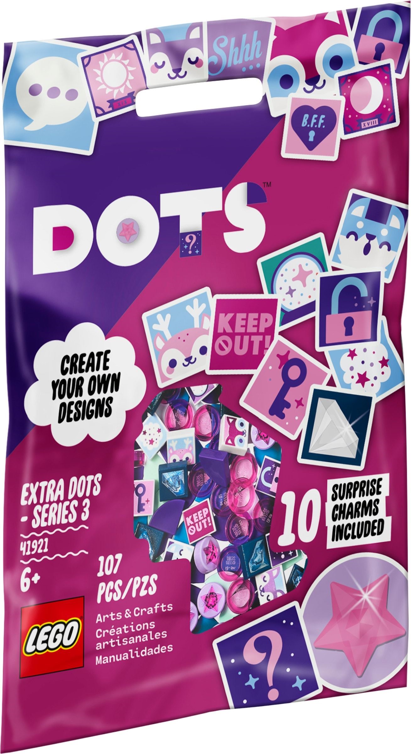 41921 LEGO DOTS Extra Dots Series 3 -  Chi tiết cộng thêm đầy màu sắc
