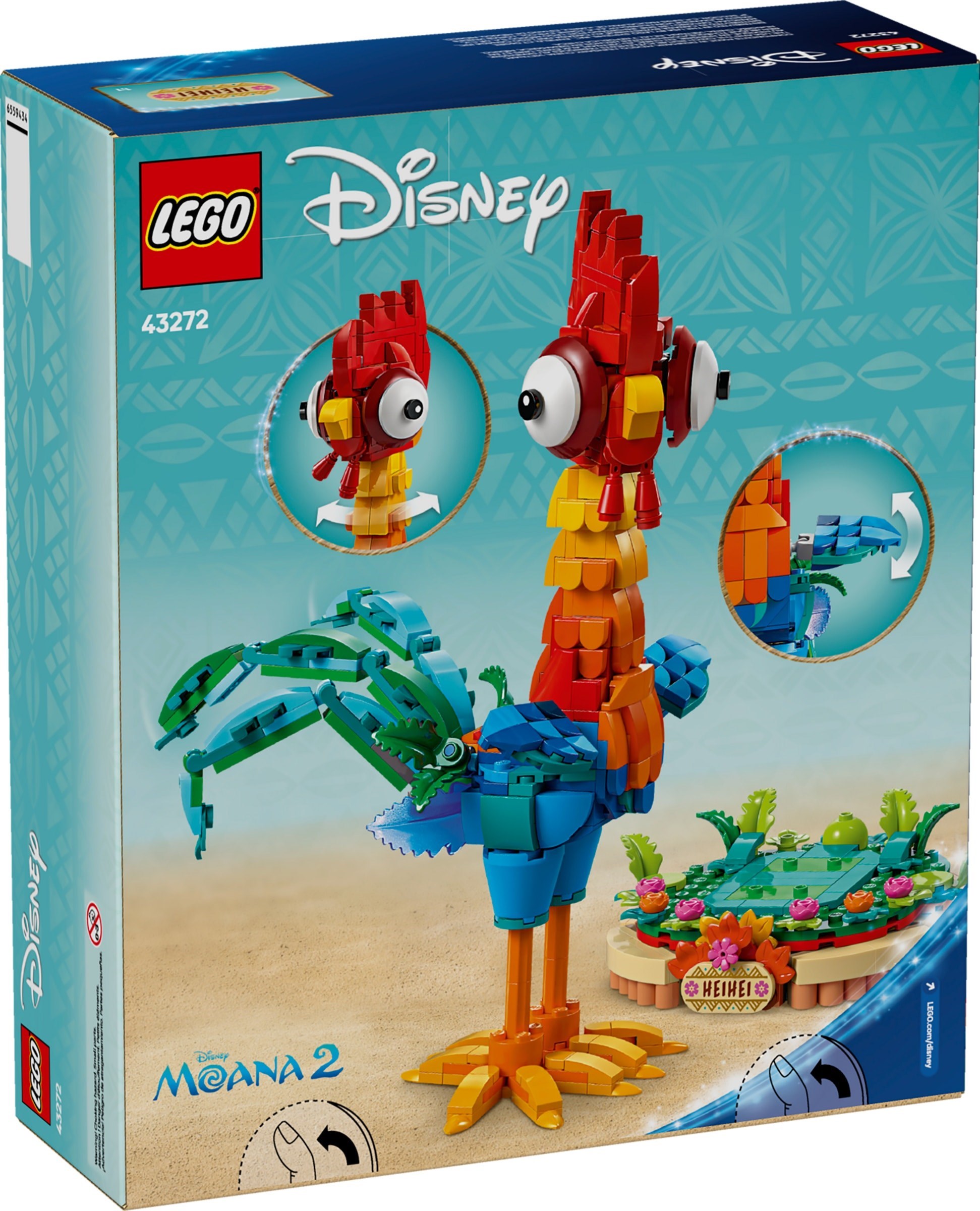 43272 LEGO Disney Moana 2 Heihei - Đồ chơi lắp ráp, Gà Heihei