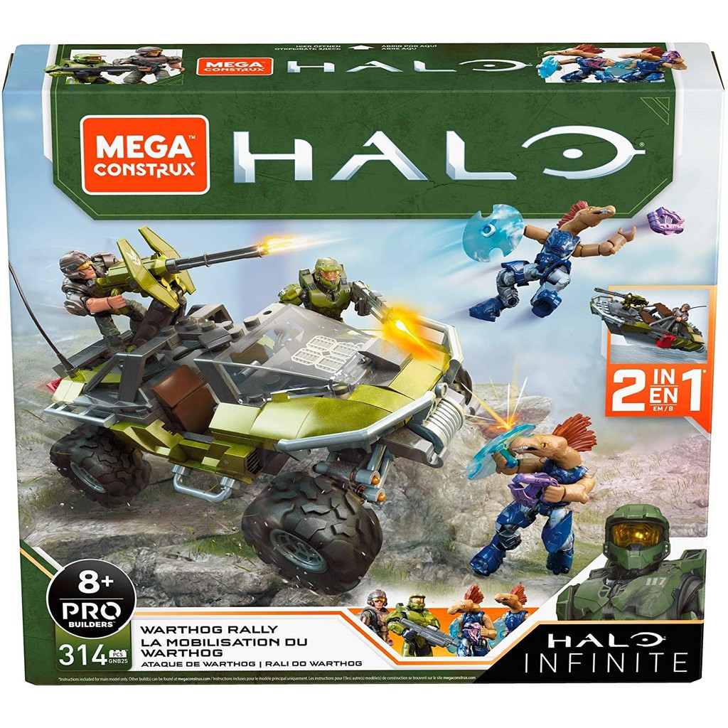 Mega Construx Halo Infinite Vehicle - Warthog Rally - Bỗ đồ chơi xếp hình Megabloks GNB25