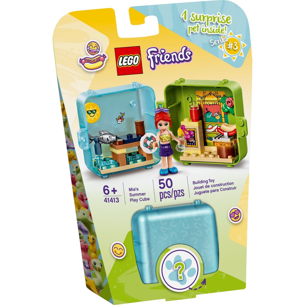 41413 LEGO Friends Mia's Summer Play Cube - Hộp bí mật Kỳ nghỉ hè vui vẻ của Mia